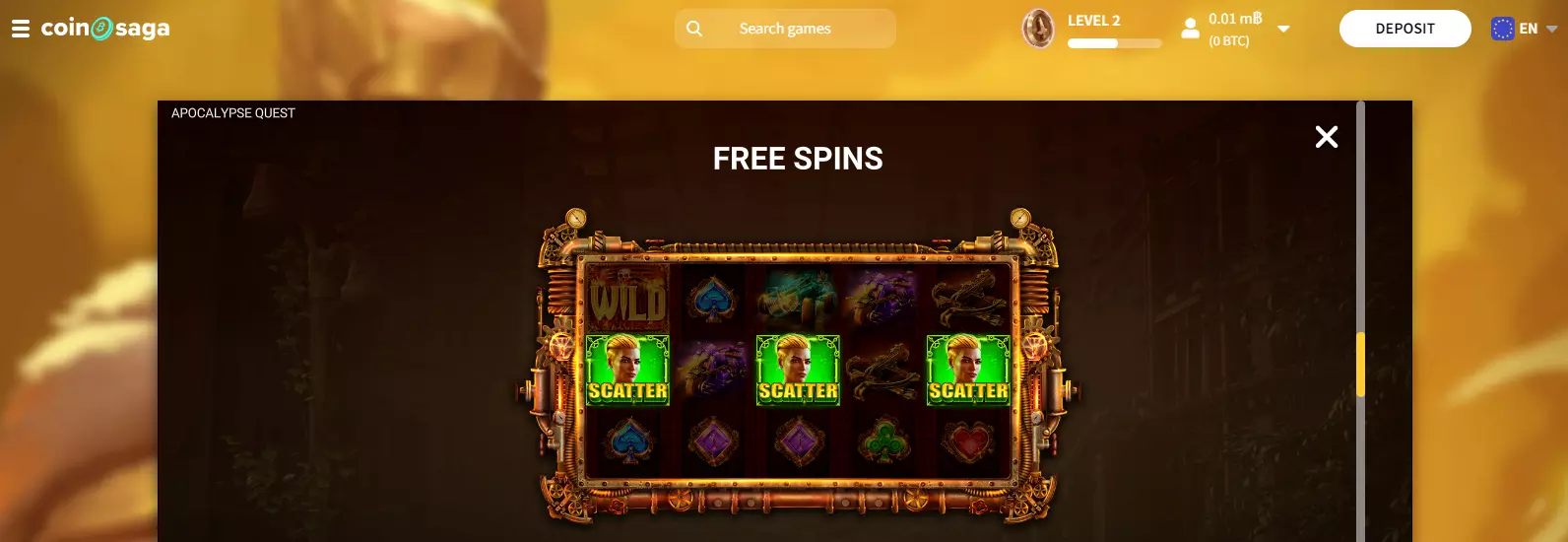 Apocalypse Quest Slot Free Spin