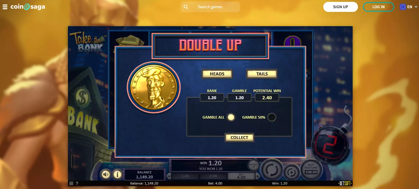 Take the Bank Slot Features
