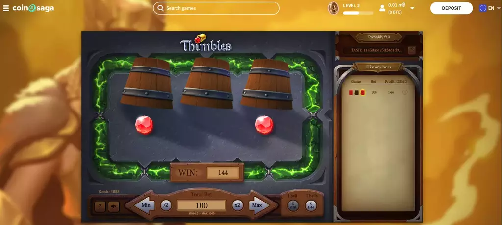 Thimbles Casino Game Rules