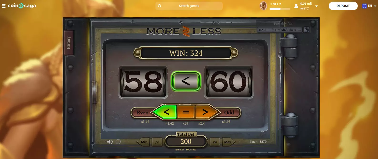 More or Less Casino Game Review