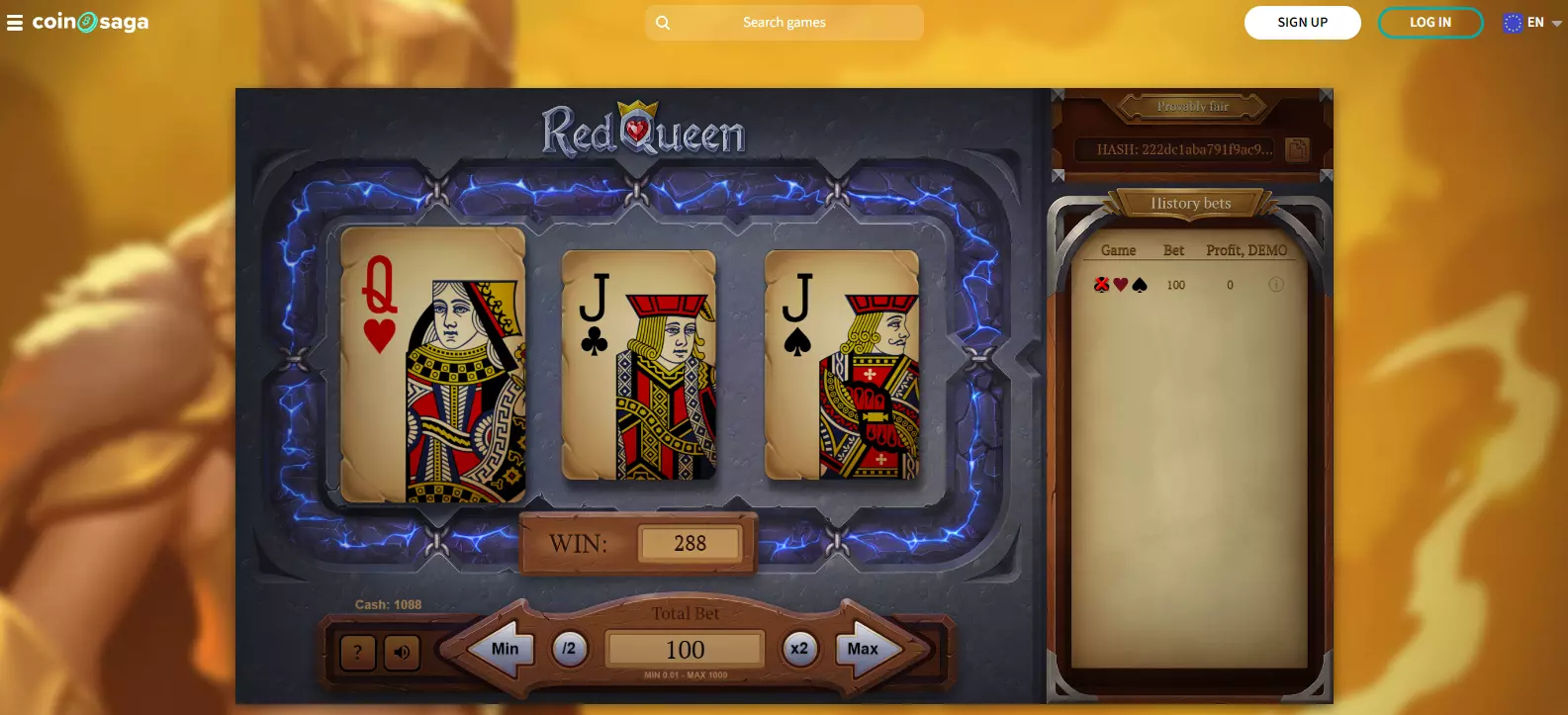 Red Queen Casino Game Win